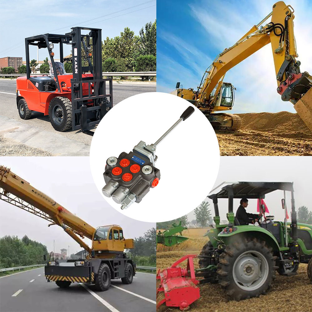 2 Spool 11GPM Hydraulic Control Valve Double Acting Tractor Loader W/Joystick