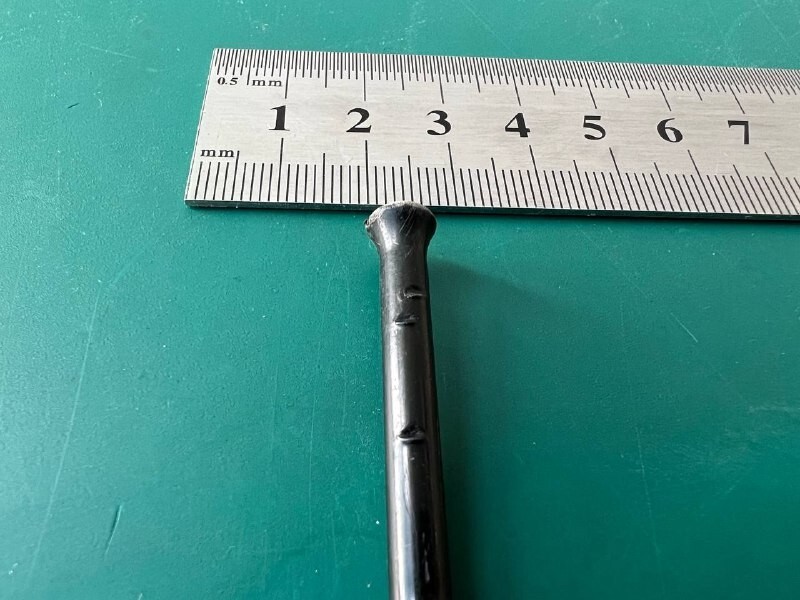 Dufner 20947-11 MICTEC Flat electrode with suction irrigation connection, 6.8 mm