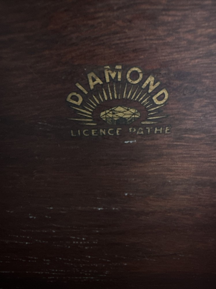 Antique Gramophone Boot Wood Diamond
