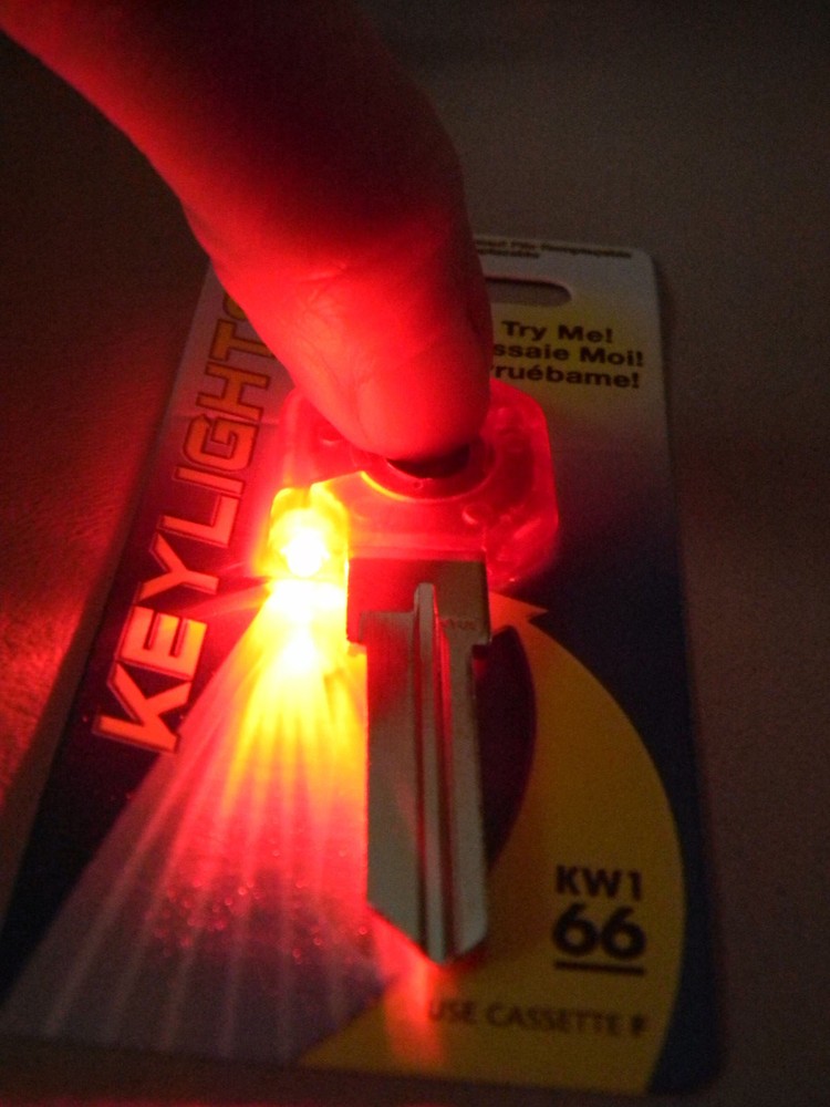 Kwikset & Weiser  Lighted KW1 Key Blank- Red