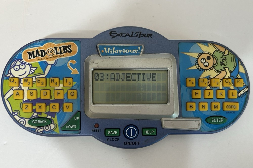 MAD LIBS ELECTRONIC HAND HELD GAME EXALIBUR MADLIBS