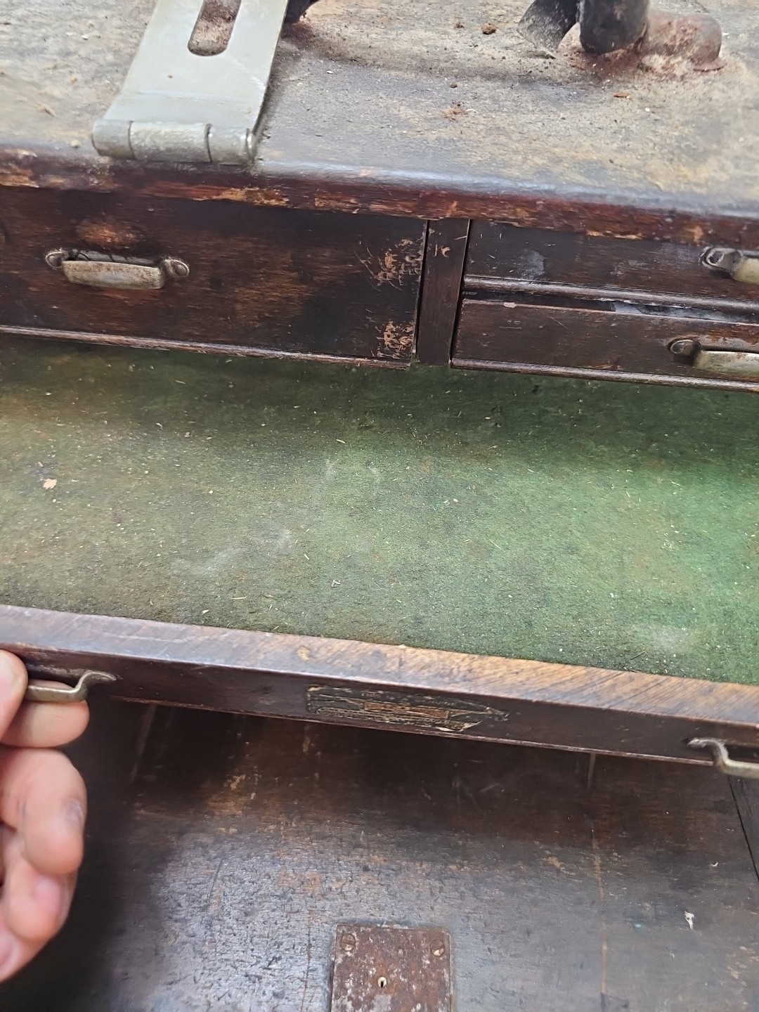 Q29- Union 6 Drawers Wood Machinist Chest Tool Box Antique Chest Tool Box