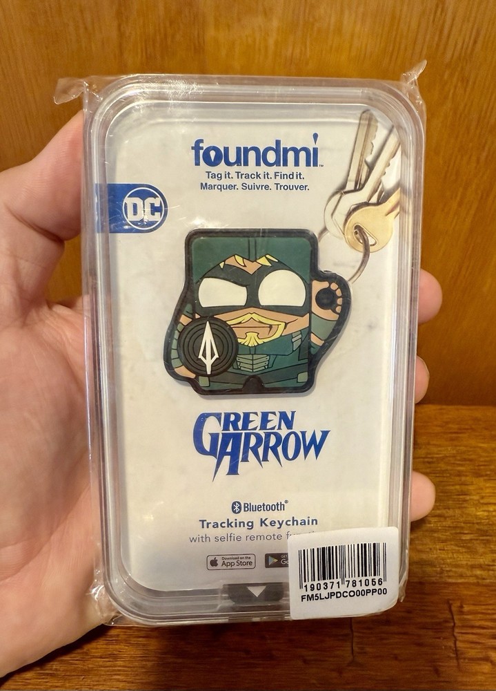 foundmi Remote Bluetooth tracking keychain GREEN ARROW | SEALED