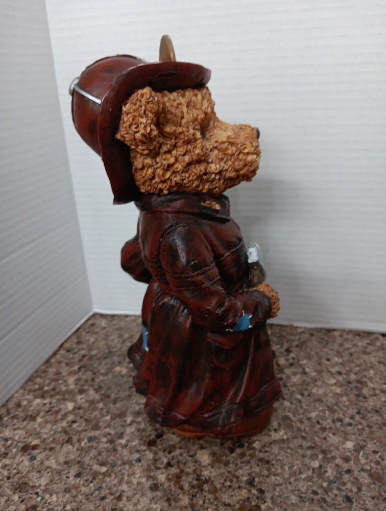 Fire Fighter Bear Decor 11 Inches Tall