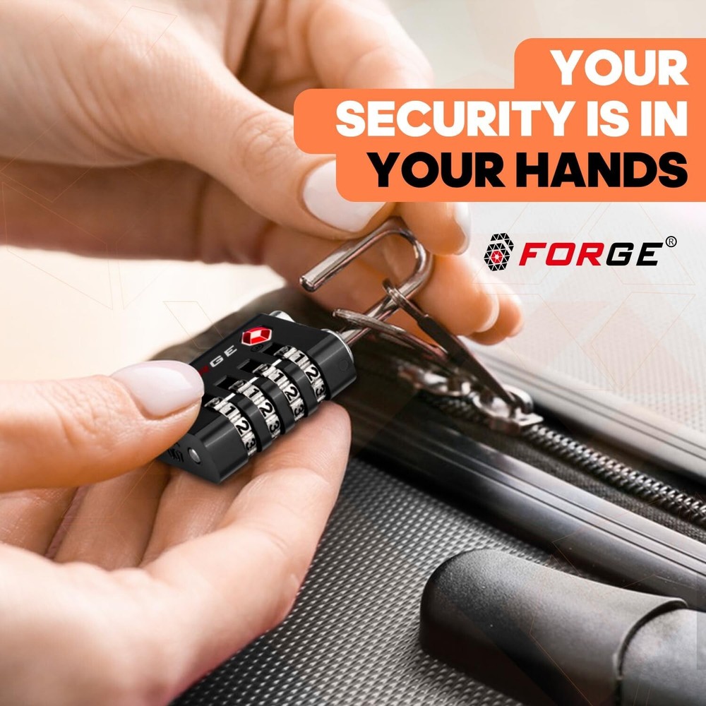 Forge Dual-Opening: Key or Combination Access Lock, TSA Approved Locks for Lu...