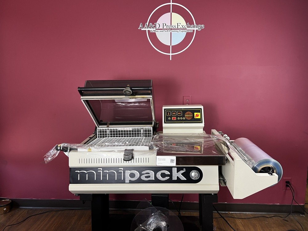 MINIPACK FM 75 DIGIT SEMI-AUTOMATIC SHRINK WRAP MACHINE !Video!