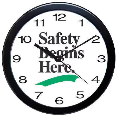 Analog Clock, Polystyrene, 12" Diameter,  785R50