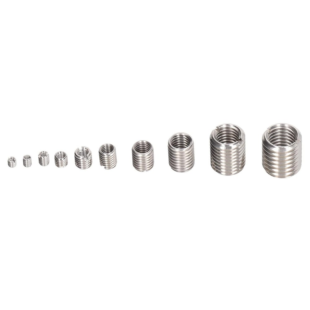Thread Reducer Nut Assortment 41 Pcs Repair Insert Normal, Silver