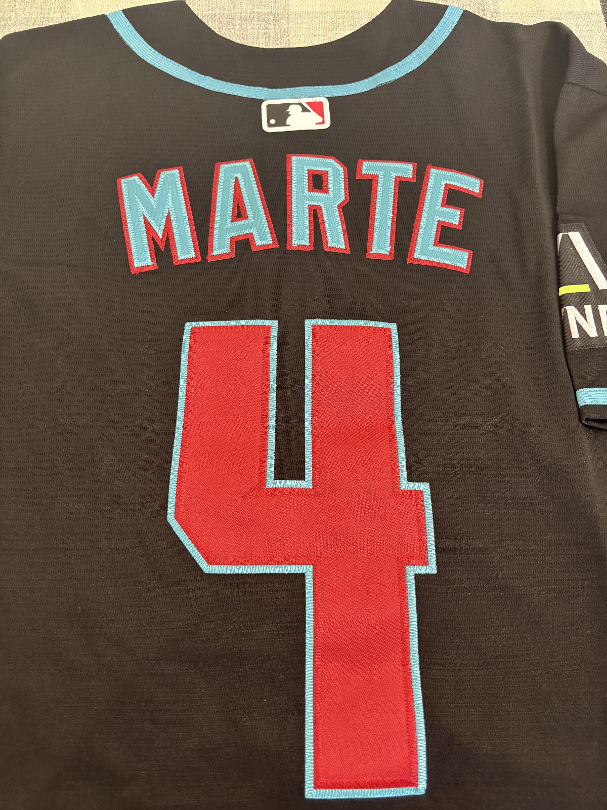 New Ketel Marte Black Diamondbacks Custom Jersey! Ships Fast!