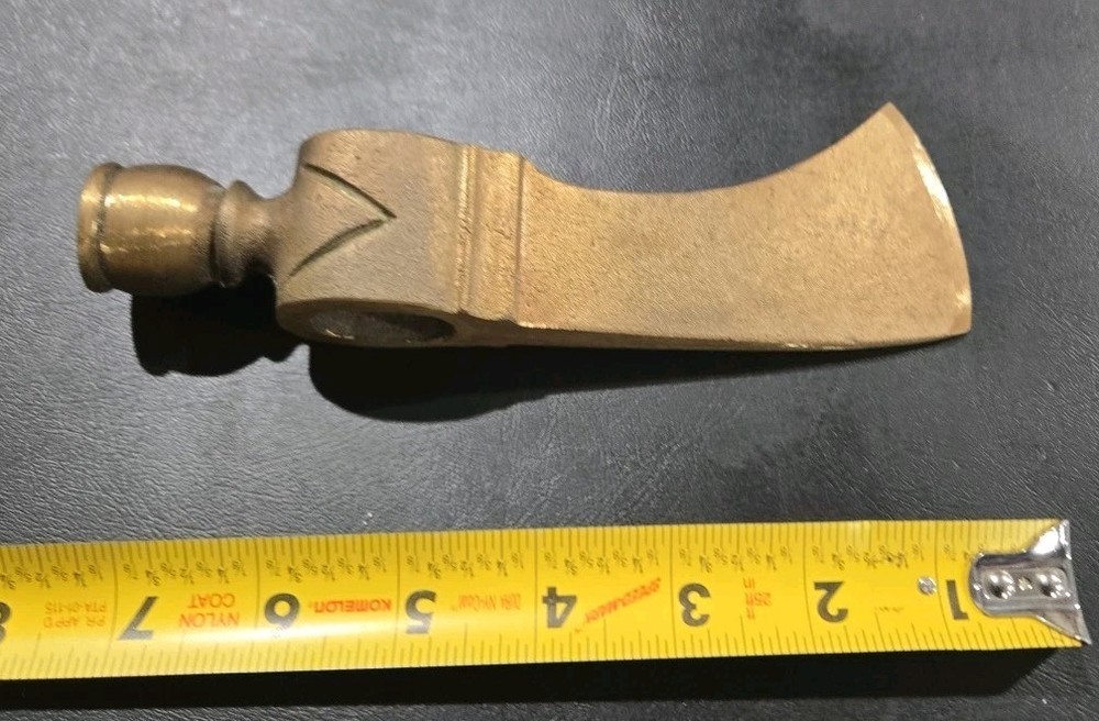 Vintage Brass/Bronze Tomahawk Head - Excellent!