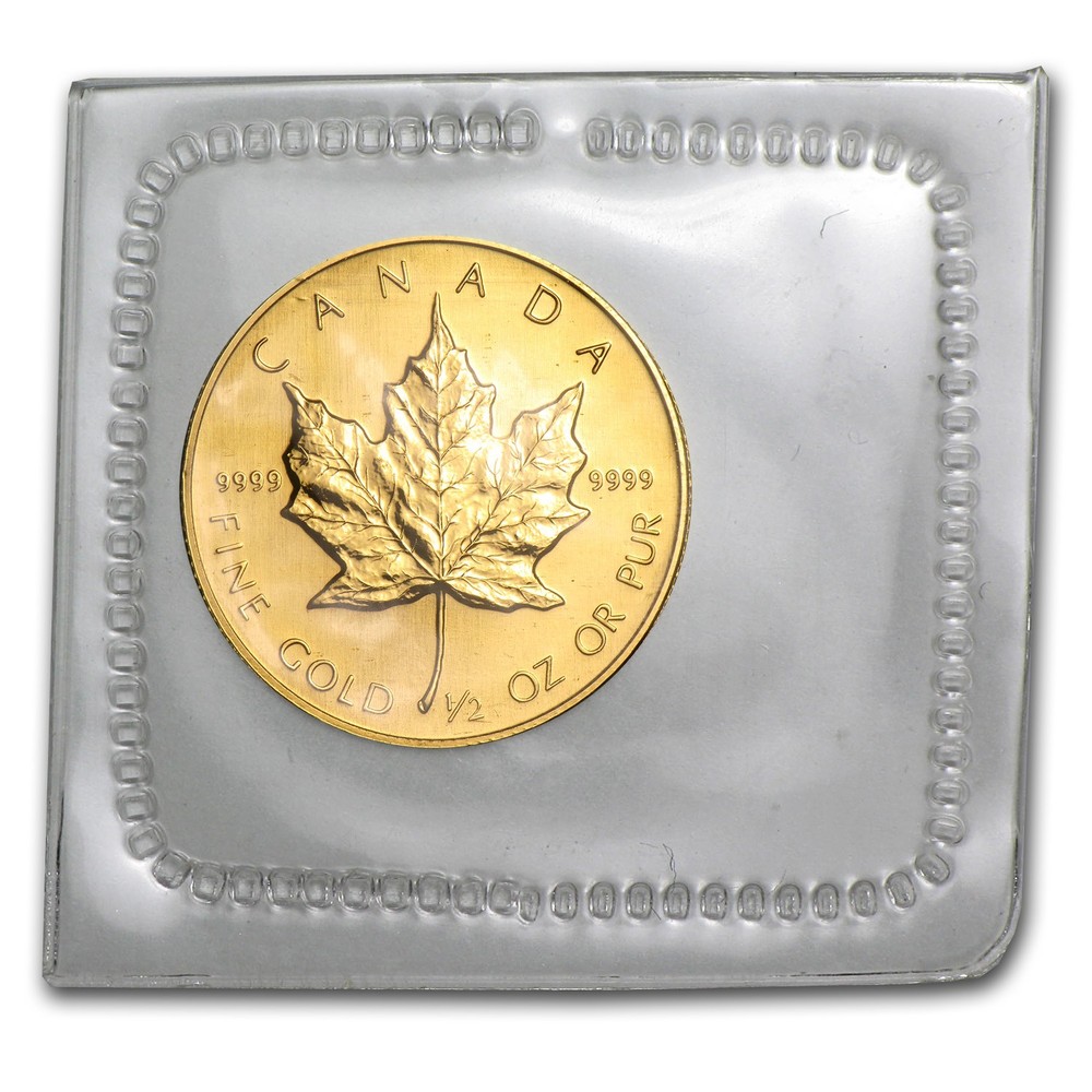 1989 Canada 1/2 oz Proof Gold Maple Leaf
