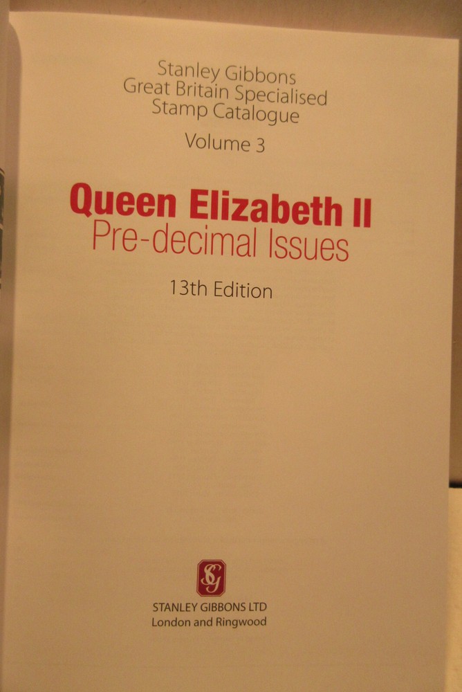 Stanley Gibbons Great Britain Specialised Stamp Catalog Elizabeth II Pre Decimal