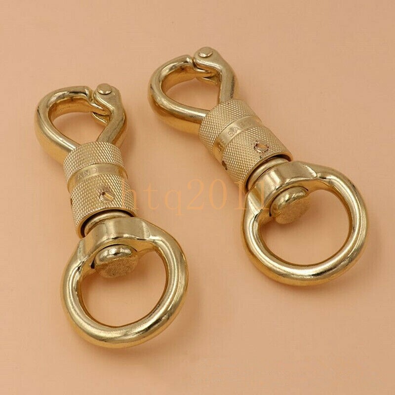 Creative Solid Brass Keychain Large Dog Buckle EDC Multi Tool Hook Car Keychain