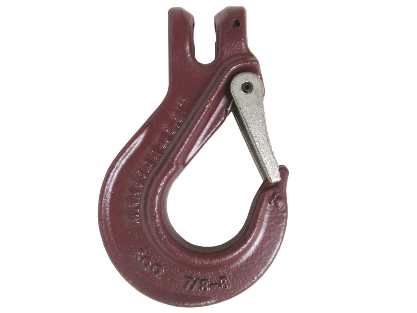 3/8" Chain Sling Hook with Safety Latch Grade 80 Alloy Steel 7,100 lbs Lifting