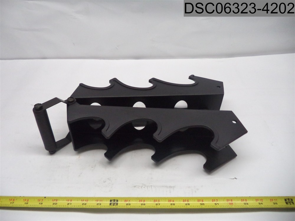 Plastic Dumbbell Rack, 3-Tier, Height 13", Black