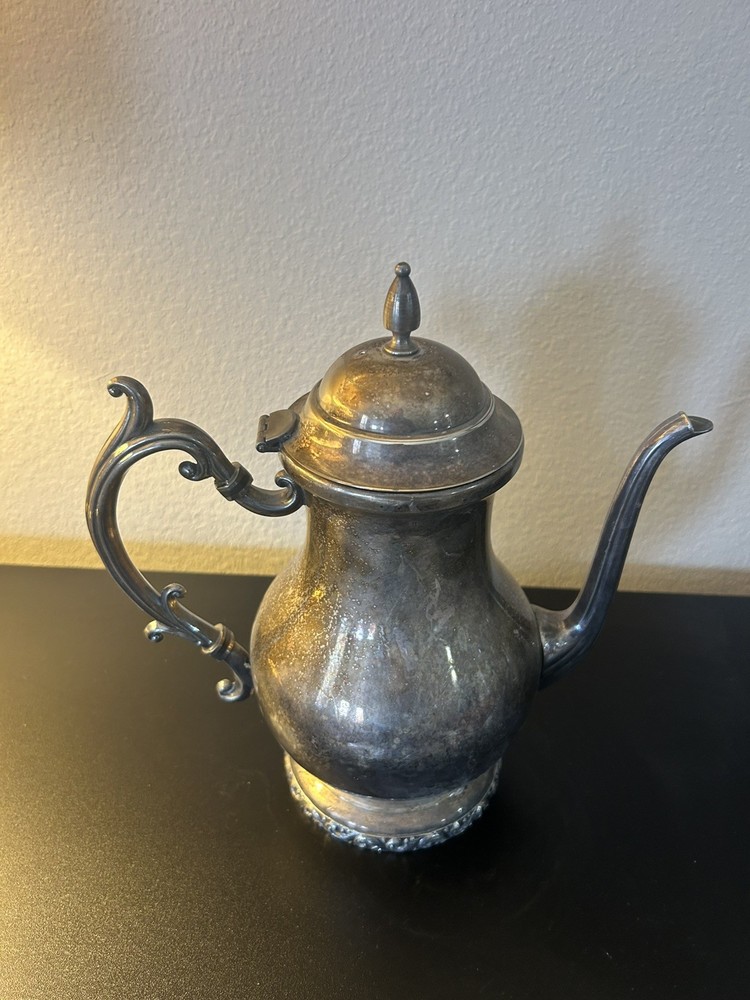 Vintage National Silver on Copper 3000 Coffee Tea Pot Victorian Ornate Style