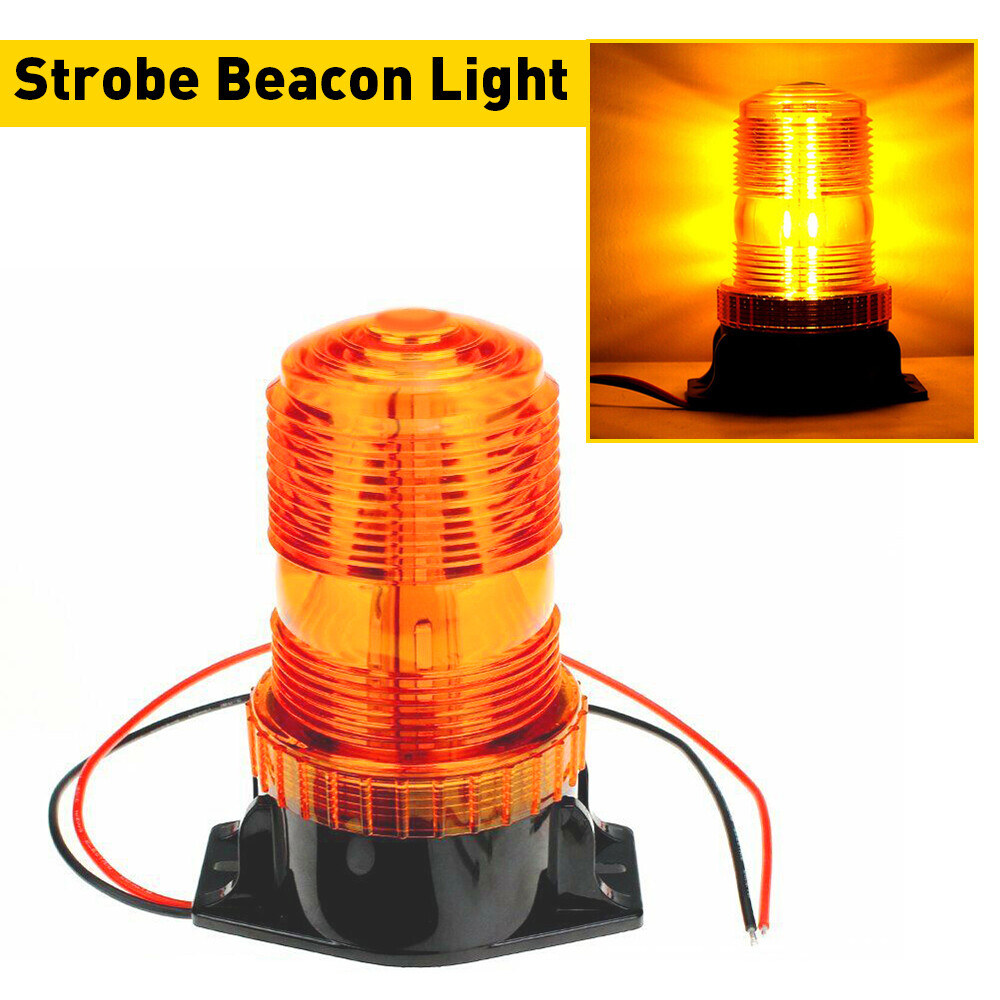 Amber 30LED Rotating Strobe Light Rooftop Flash Beacon 12V-24V