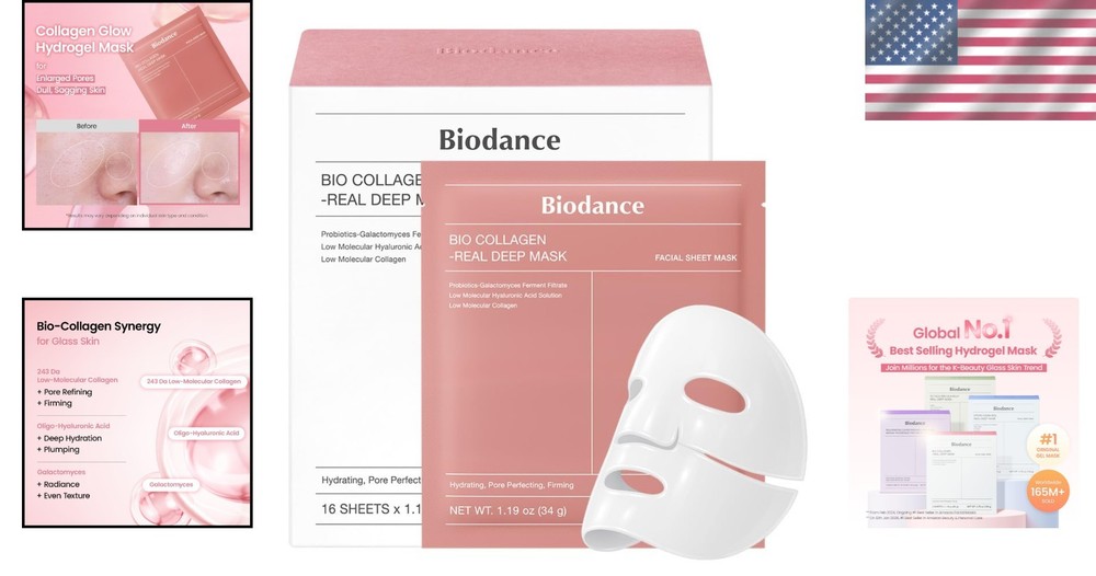 -Collagen Deep Mask 16-Sheet Set