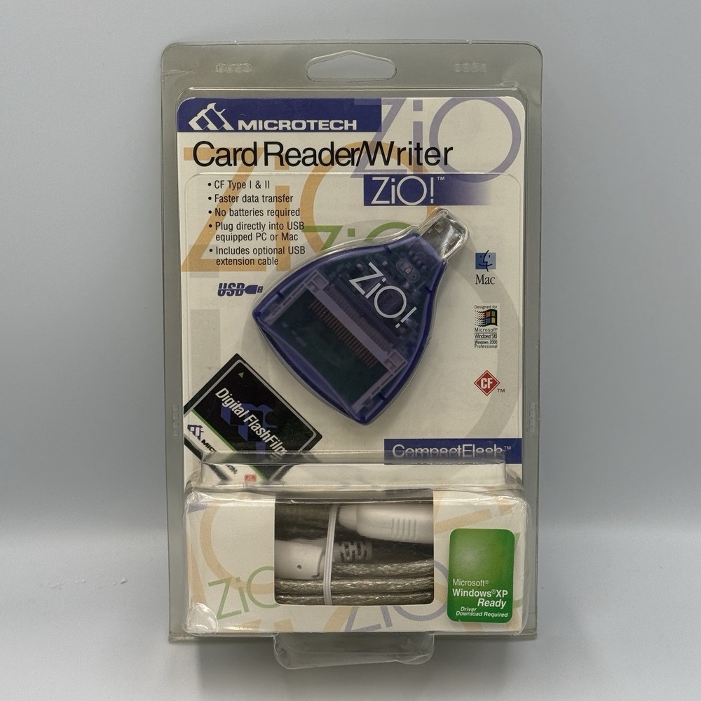 NOS - ZIO MicroTech Compact Flash USB Card Reader/Writer for CF 1 & II