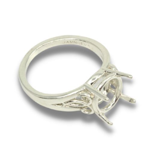 Round Artisan Scroll Pre-notched Ring Mounting