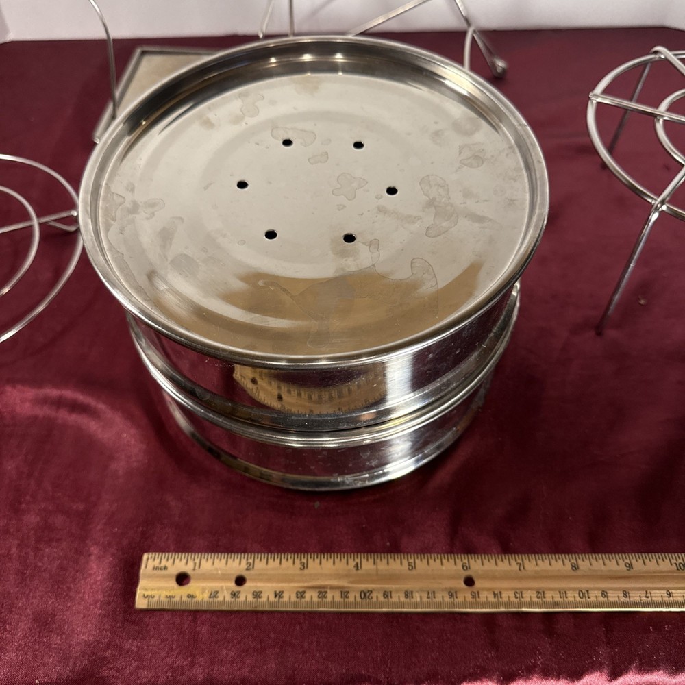 Stackable Steamer Insert Pans with Sling AS IS - Get What You See