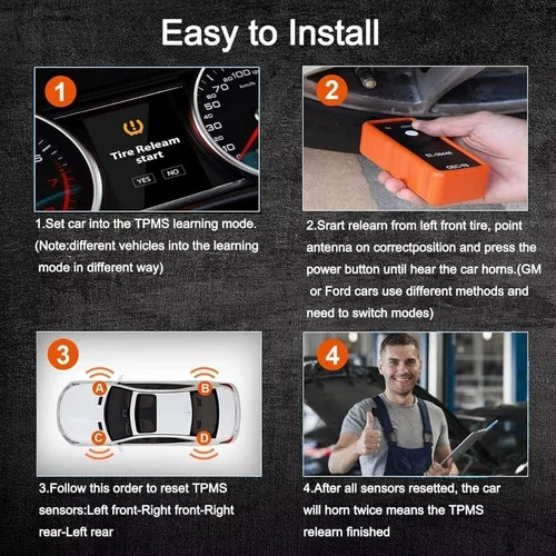 GM TPMS Relearn Tool Sensor Reset Activation Programming for Chevy Vehicles - Up