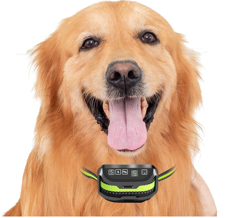 Rechargeable LCD Screen Dog Training Collar Automatic Anti Bark No Barking Shock