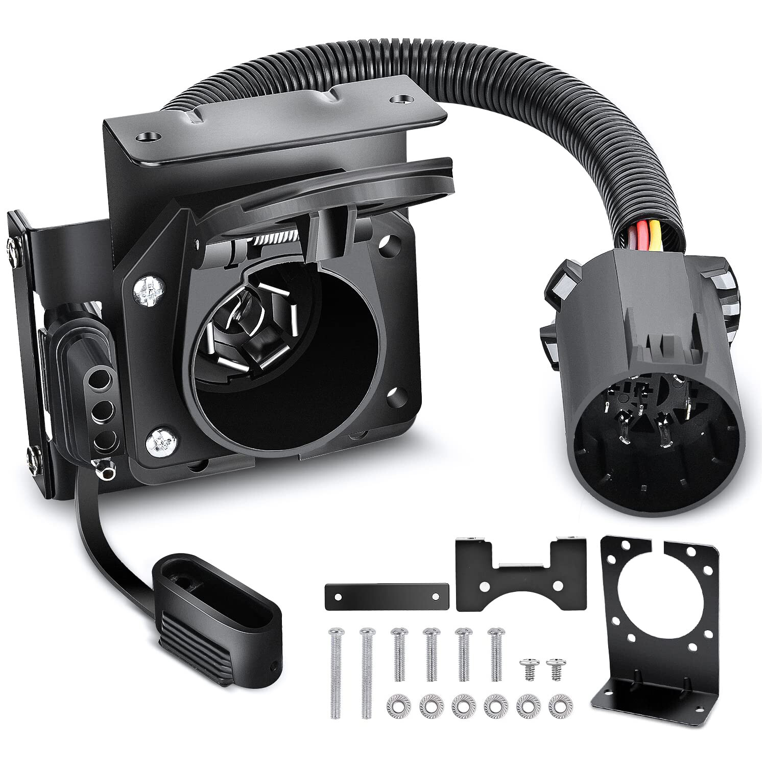 Multi Tow 7 Way Trailer 4 Pin Flat Connector Plug Adapter For Silverado USCAR OE