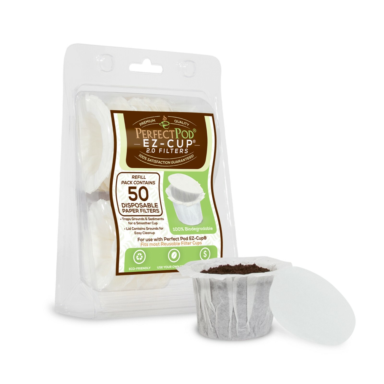 500-Ct EZ-Cup 2.0 Disposable Coffee Filter for Keurig Single Cup K-Cup Pods