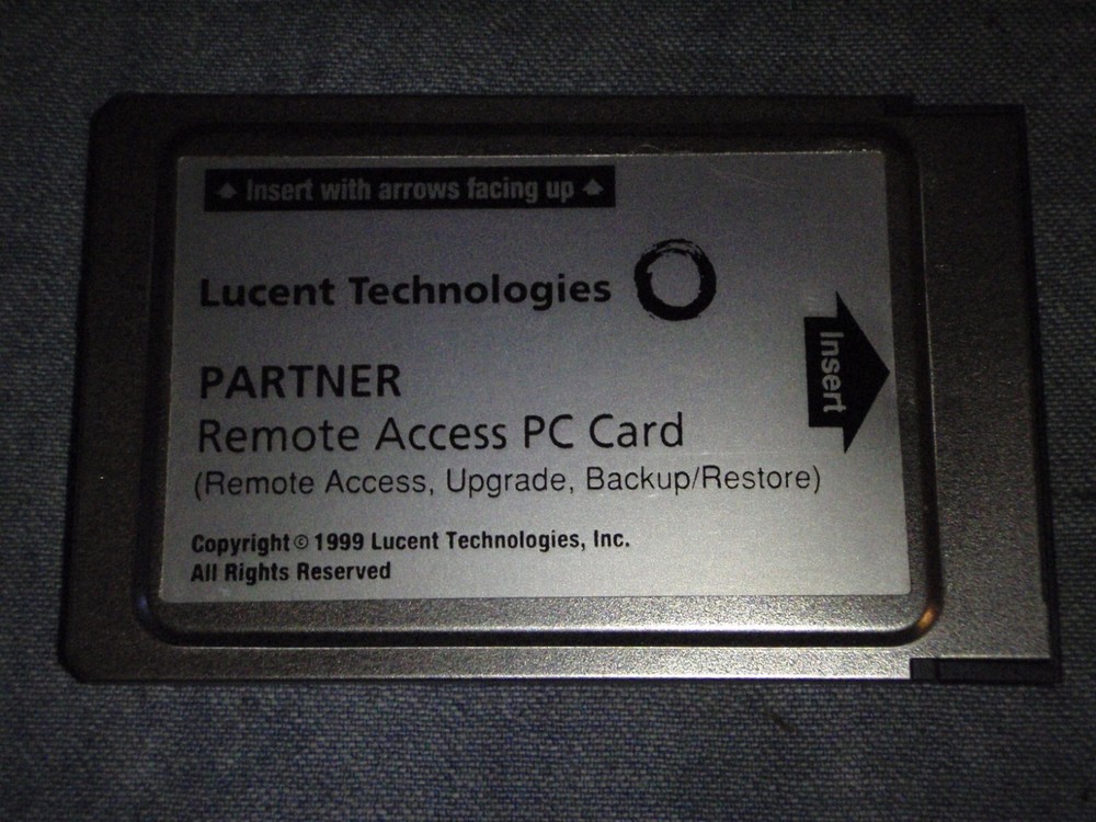 Lucent Technologies Partner Remote Access PC Card 12G1 108319963 "tested"