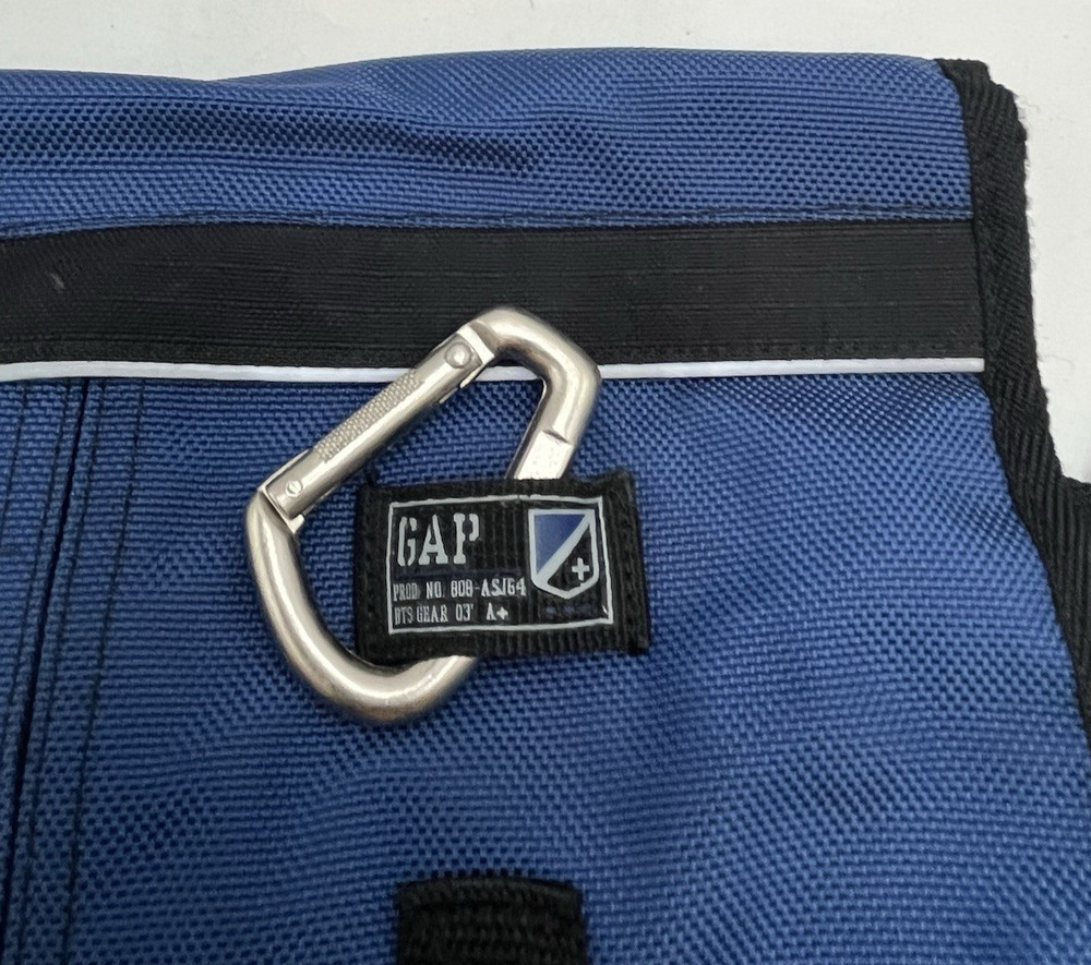 Gap Y2k Blue/Black Utilty Bag With Multiple Compartments