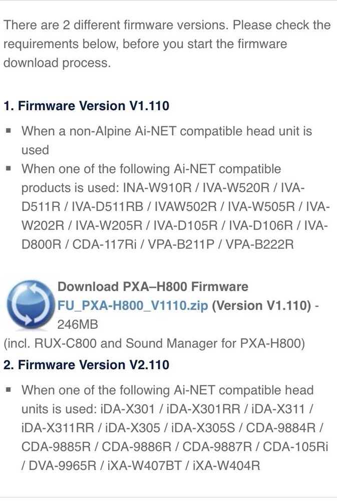 Alpine PXA-H800 System Integration Audio Processor;