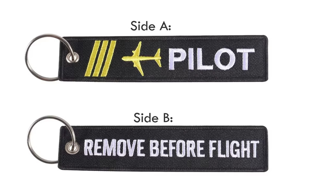 Pilot Remove Before Flight Backpack Pendant Key Ring Woven Special Luggage