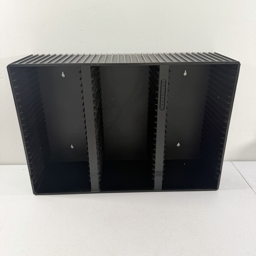 Laserline CD60 Storage Rack Wall Mount Black Hard Plastic 60 CD Holder