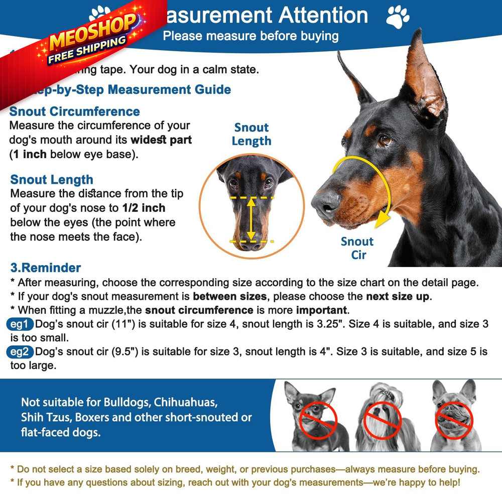 BARKLESS Dog Muzzle, Basket Muzzle Anti Biting 1 (Snout 6¼-7½"), Black