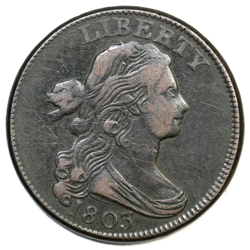 1803 S-252 R-2 Draped Bust Large Cent Coin 1c