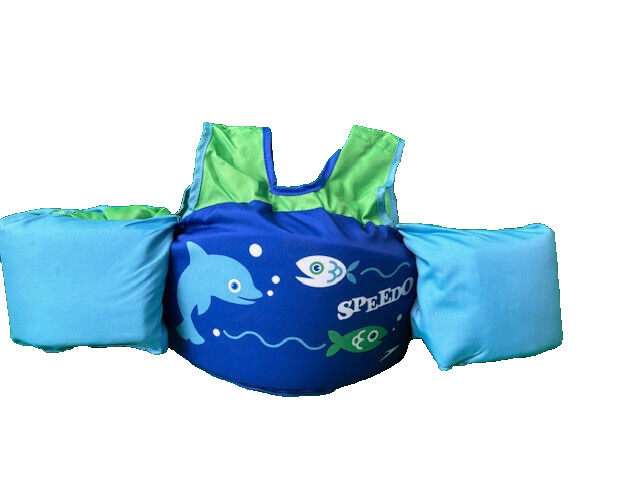 Speedo Safe Splasher Personal Flotation Device GREEN/BLUE NWT