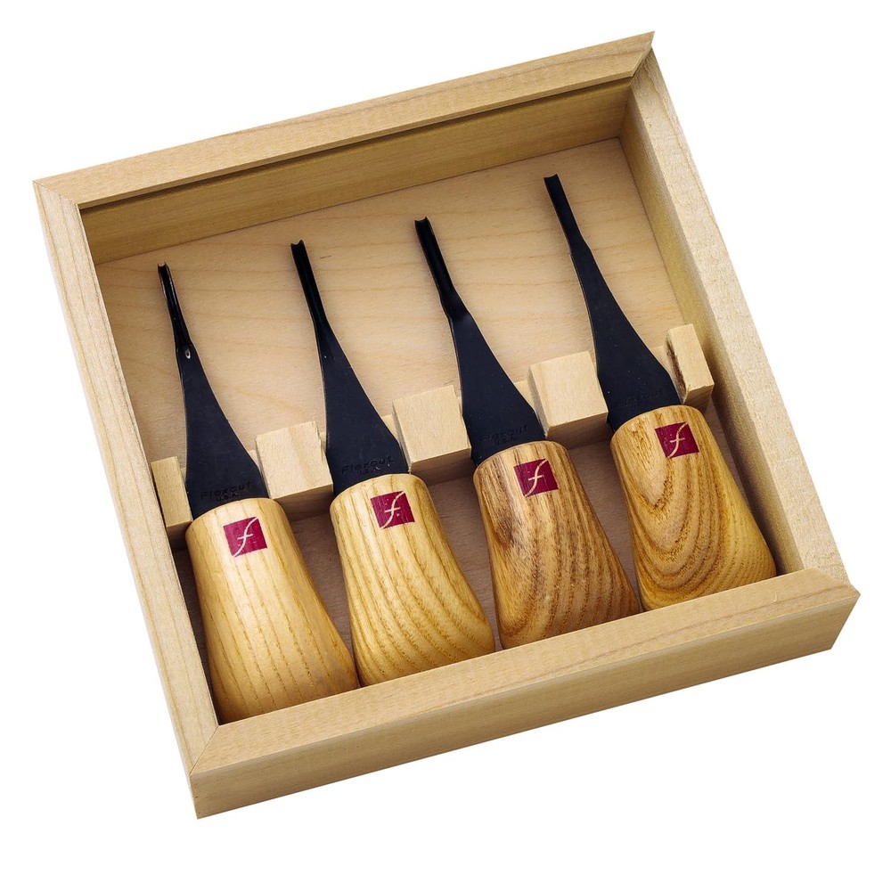 Carving Tools, Mini Palm Gouges for Detailed Carving, Ash Hardwood Handles an...