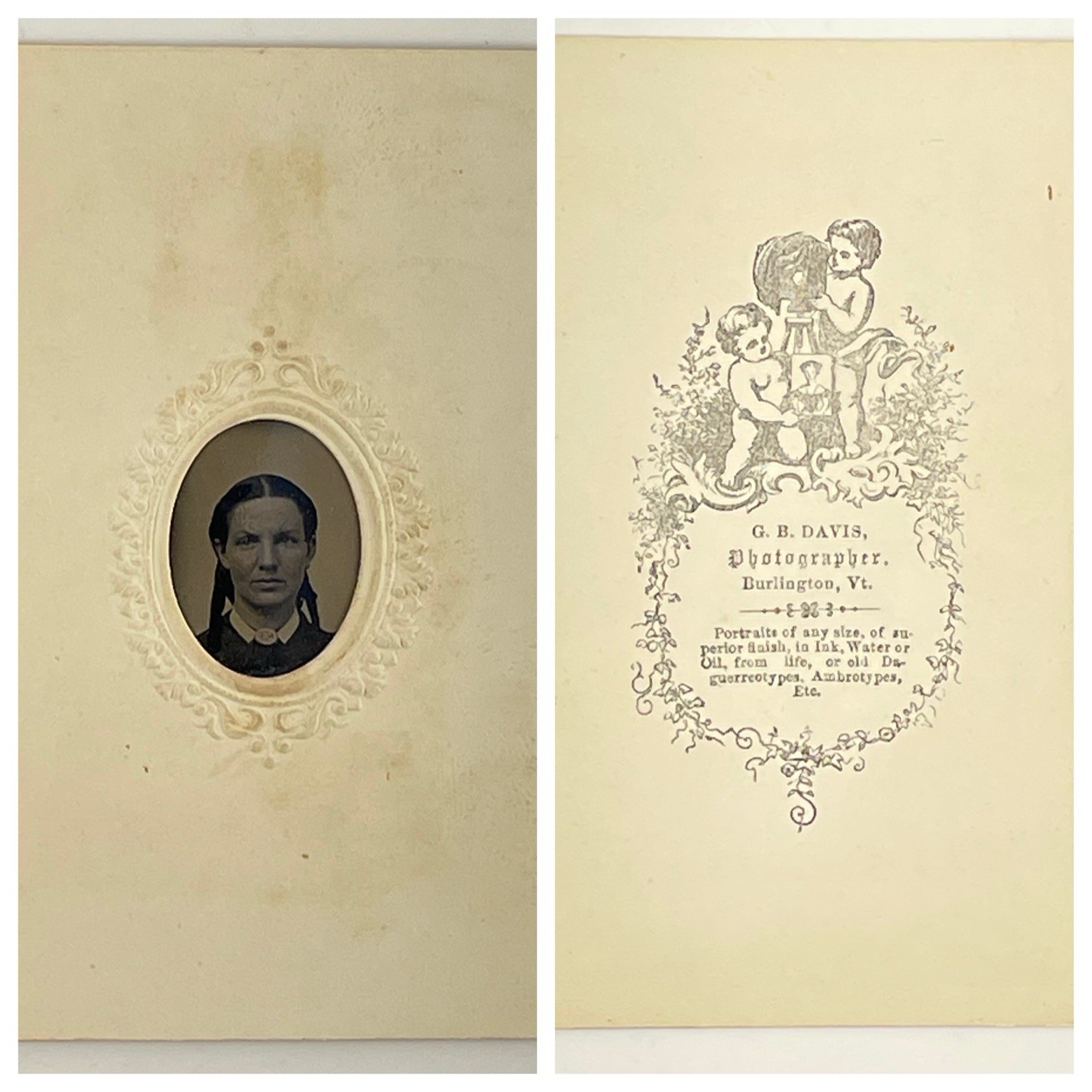 7 Antique Tintype Photographs Civil War Era Portrait Lot Baby Vermont Studio