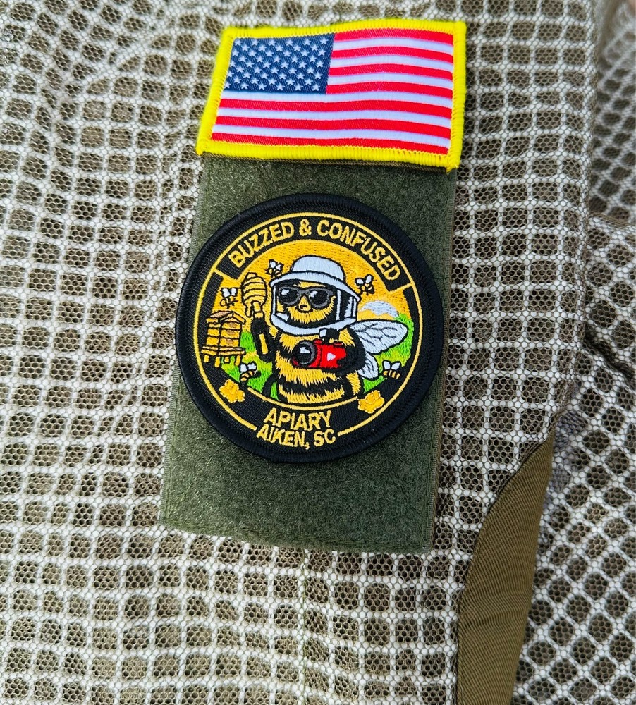 1 Buzzed & Confused Beekeeping Patch 3x3