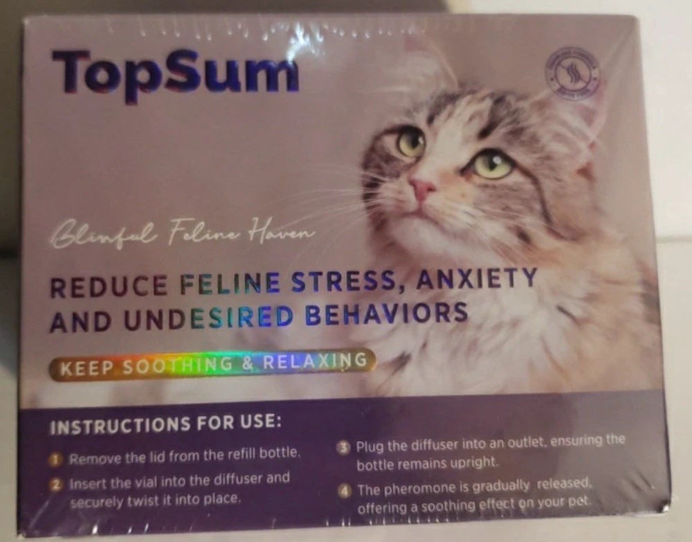 TopSum Cat Calming Diffuser Refill 2 Pack, Multi-cat Calming Pheromone
