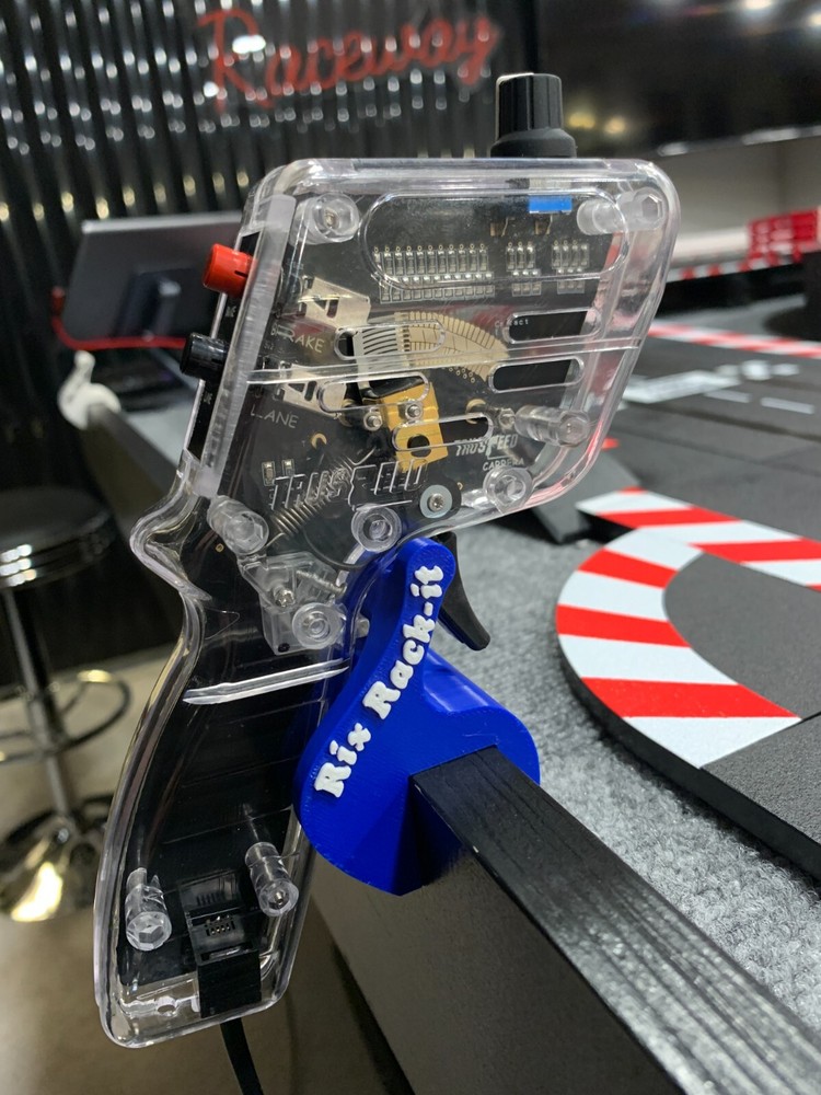 Rix Rack-it Slot car controller holder (Blue U mount)