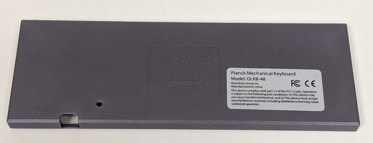Massdrop x OLKB Planck Keyboard Kit Gunmetal Case MX Compatible Plate Beige/Blac