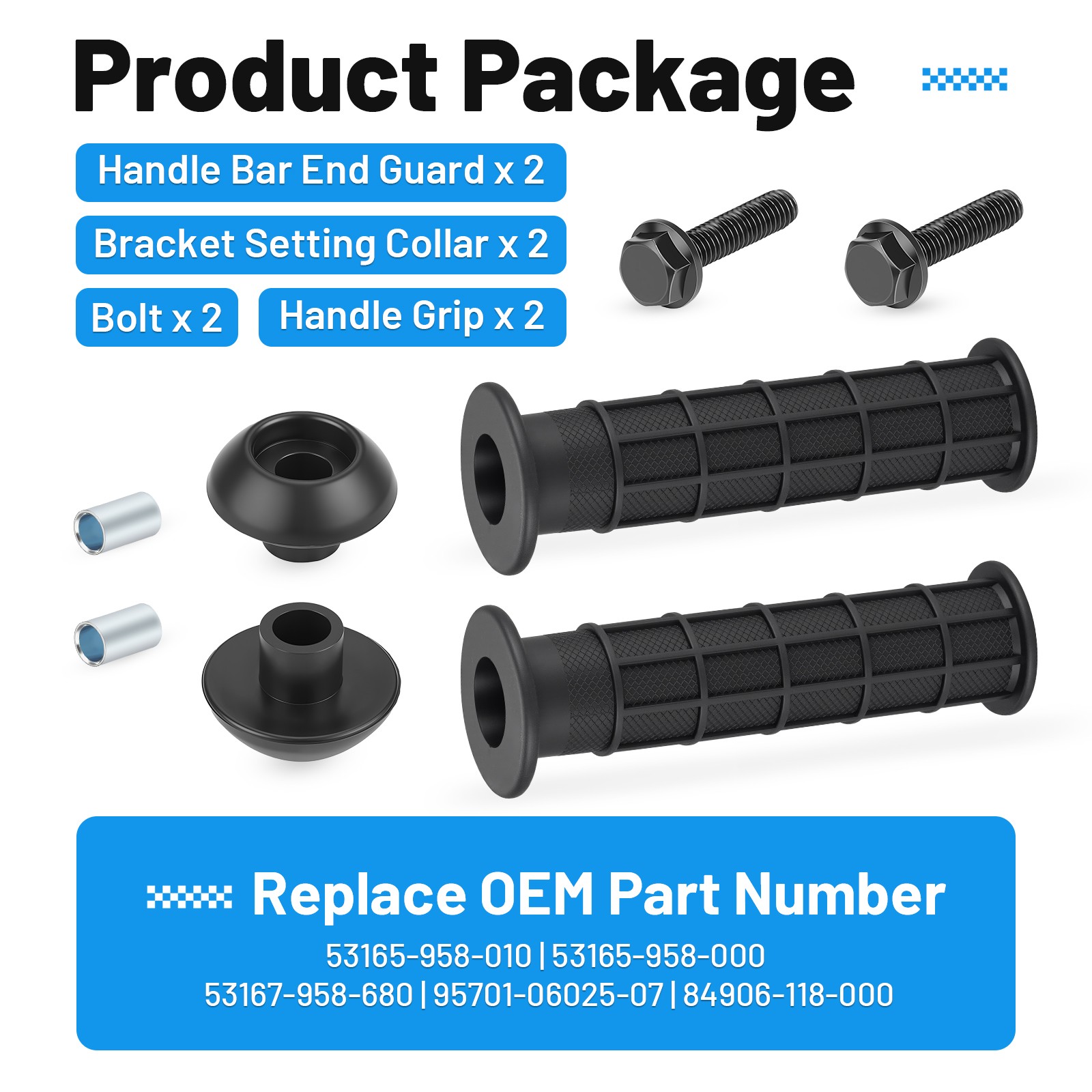 Handle Grips & Bar End Guard Screw for Honda Rancher 350 400 Foreman 400 450 500