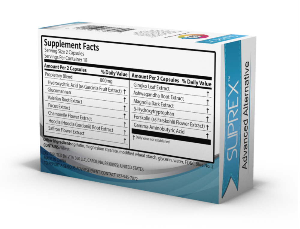 Suprex Appetite & Stress Control: 36 Capsules