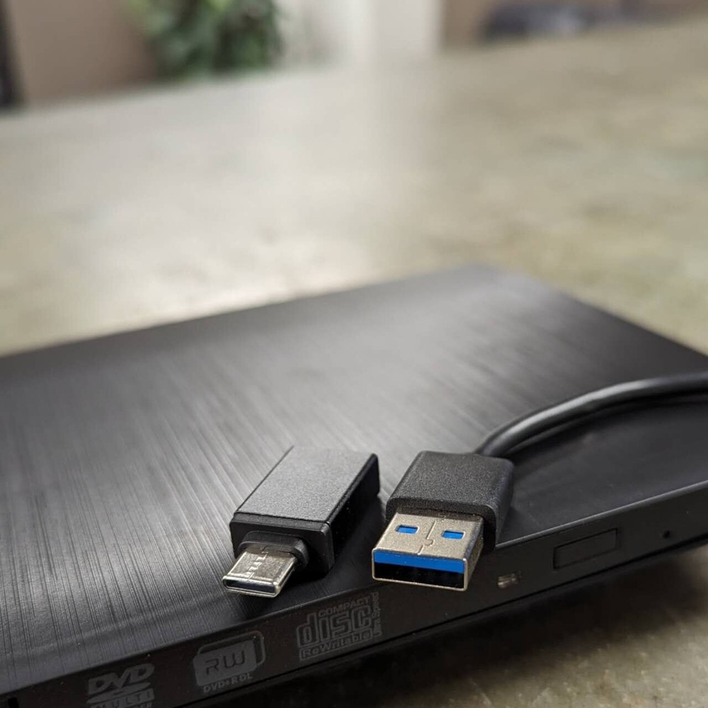 Slim External CD DVD RW Drive USB 3.0 Burner Writer Hard Disk Reader Player PC
