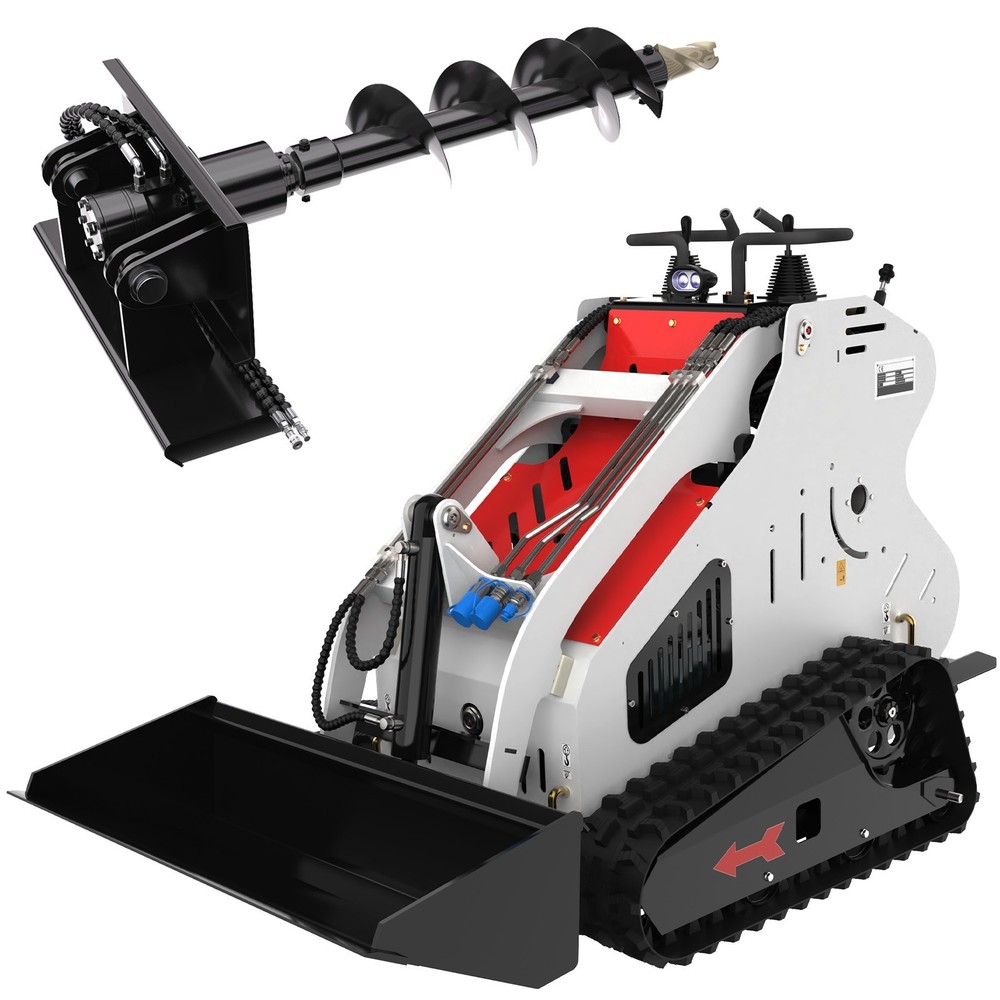 FREE SHIP Mini Skid Steer Loader 13.6HP B&S EPA Compact Track Loader & 8''Auger