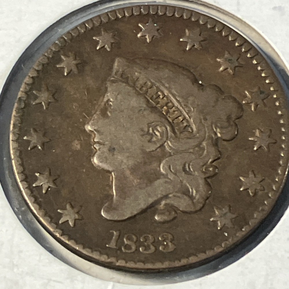 1833 large cent