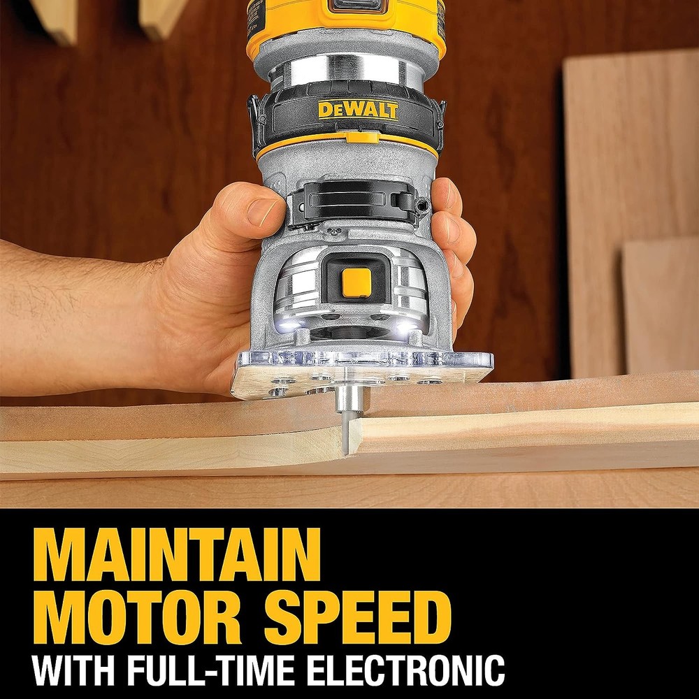 DEWALT Router, Fixed Base, 1-1/4 HP, 11-Amp,Variable Speed Trigger,Corded DWP611