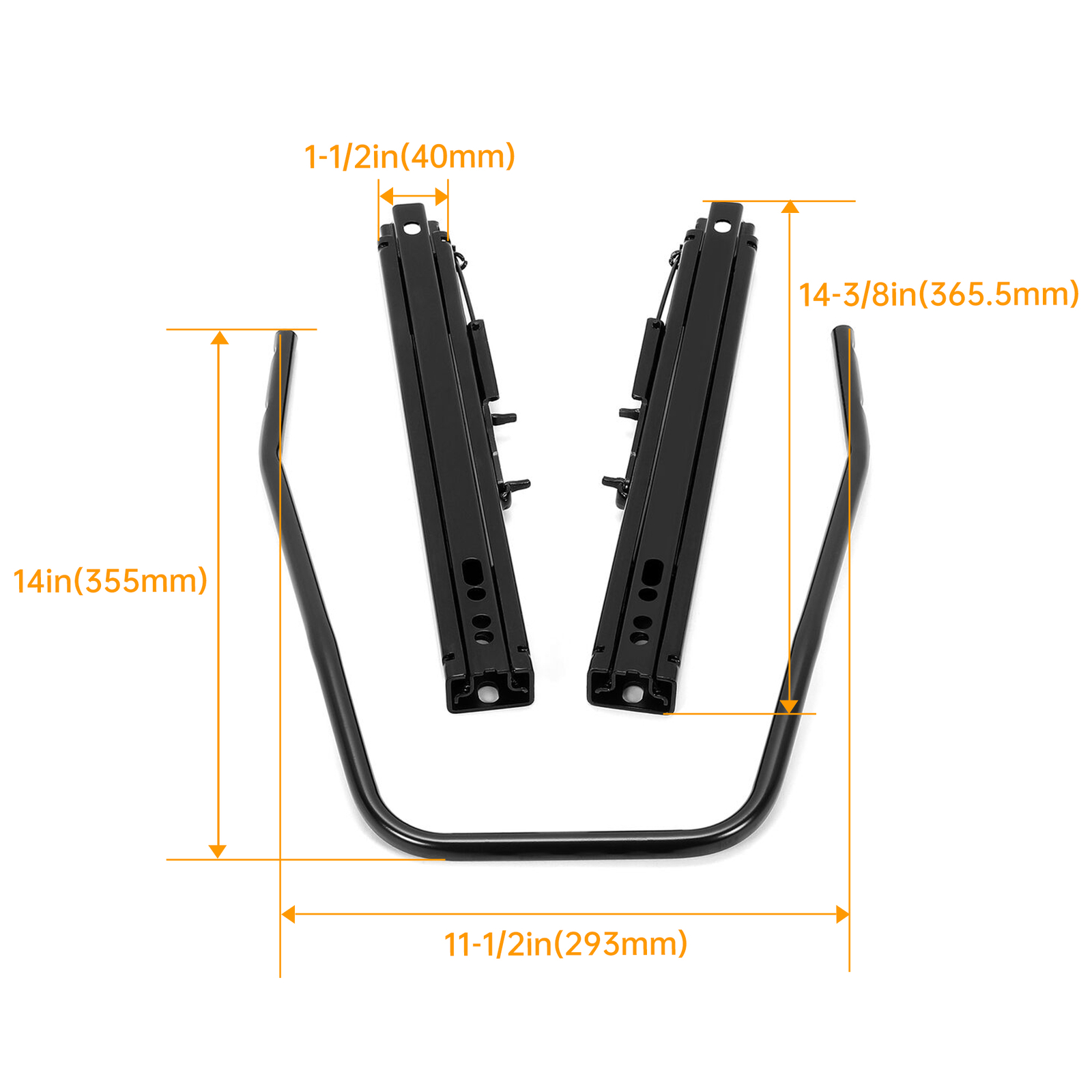 Universal Sliders Dual Locking Racing Bucket Seat Mounting Brackets Base Rail